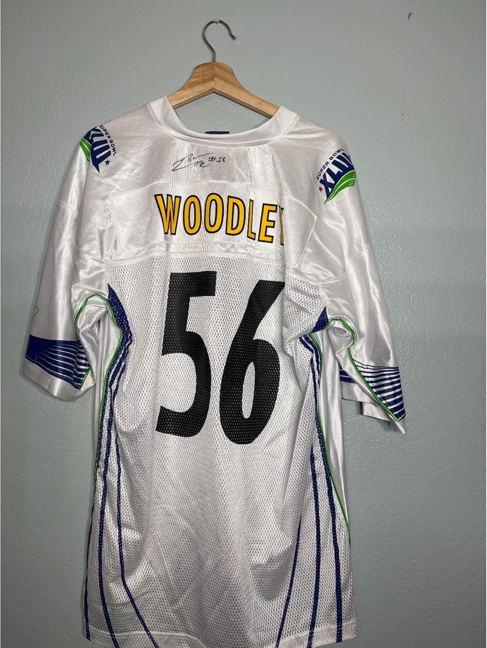 Signed Lamar Woodley jersey Steelers pro bowl xxl 2009